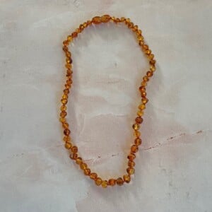 Barnsteen Ketting peuter Cognac - 38cm
