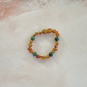 Barnsteen armband - Afrikaanse Jade | 14cm