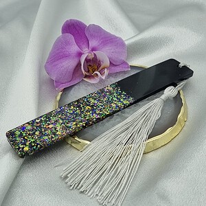 Boekenlegger ´glitter´ zwart