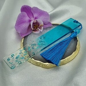 Boekenlegger ´letters´ blauw