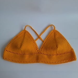 Gehaakt topje 'Boho top geel'