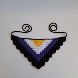 Gehaakte bandana 'Non-binary vlag'