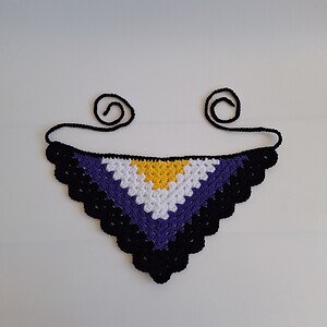 Gehaakte bandana 'Non-binary vlag'
