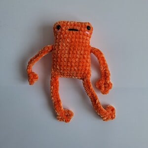 Gehaakte knuffel 'Oranje kikker'