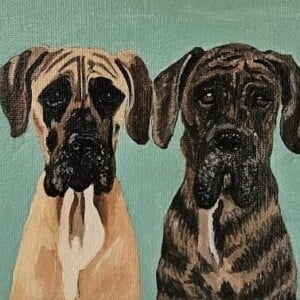 Gepersonaliseerd hondenportret Duitse dog