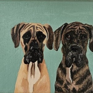 Gepersonaliseerd hondenportret Duitse dog