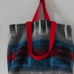 Grote tas van vintage deken.