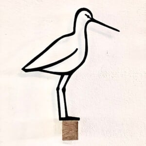 Grutto wanddecoratie – houten weidevogel voor aan de muur |  nationale vogel.