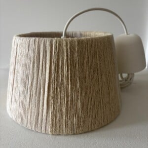 Hanglamp, handgemaakt in 3 soorten materiaal in 1 kleur