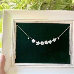 Micro Gehaakte vergeet-mij-nietje Ketting