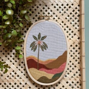 Muurhanger ovaal met palm