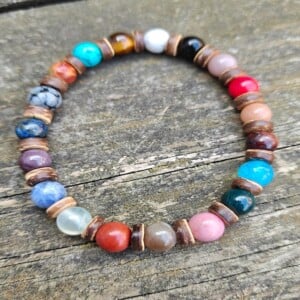 Natuursteen armbanden, 4 variaties