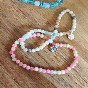 Natuursteen armbandjes, set van 2