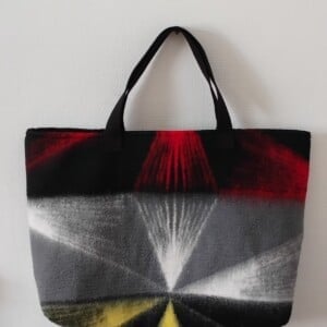 Shopper van een vintage deken.
