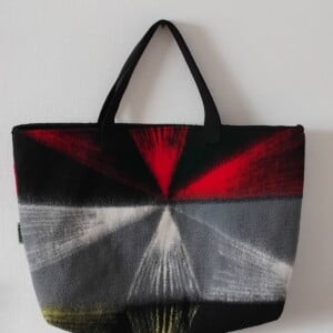 Shopper van een vintage deken.