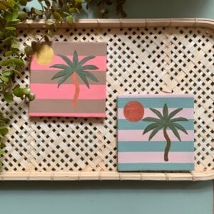 Tegel palm zon
