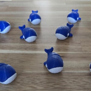 baby walvis 3D-geprint fidget