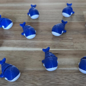 baby walvis 3D-geprint fidget
