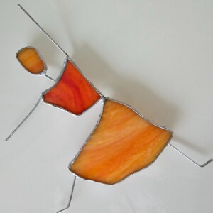 . Herzlich Willkomen. Naar een schilderij van J. Strieber. Glas in lood/Tiffany