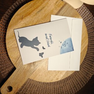 "Goodbye Cat" Sympathy Card - Folded