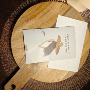 "Grant Yourself Time" Rouwkaart - Gevouwen met Envelop