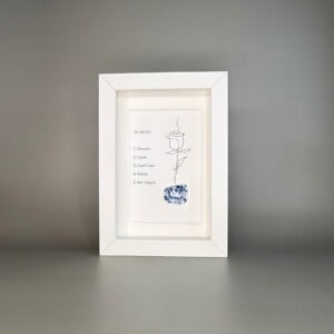 “To Do List” Kunstwerk met Delfts Blauw – Uniek en Handgemaakt