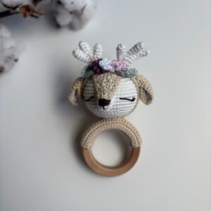 Eland Rammelaar – Lief Kraamcadeau met Geluid (Handgemaakt)