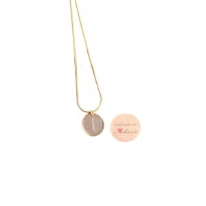 Elegante vergulden goud bladnerf  slangenketting