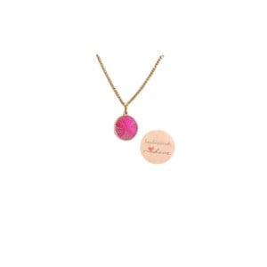 Elegante vergulden goud ketting met glimmende roze bloemen patroon