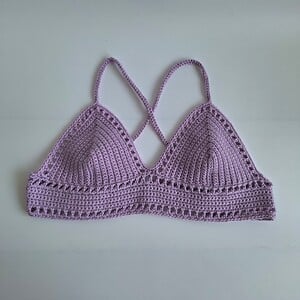 Gehaakt topje 'Boho top lila'