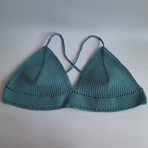 Gehaakt topje 'Boho top turquoise'