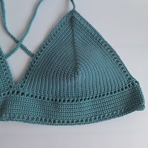 Gehaakt topje 'Boho top turquoise'