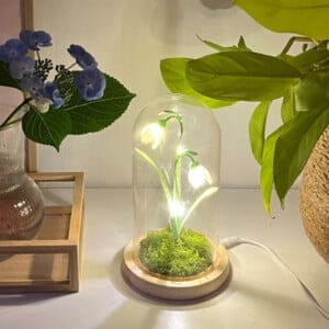 Gehaakte Sneeuwklokjeslamp – Zacht Licht, Lentegevoel