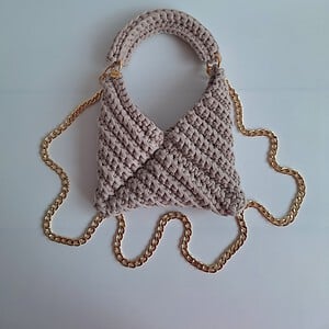 Gehaakte crossbody tas 'Beige'