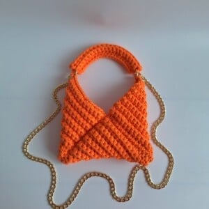 Gehaakte crossbody tas 'Oranje'