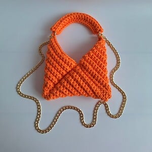 Gehaakte crossbody tas 'Oranje'