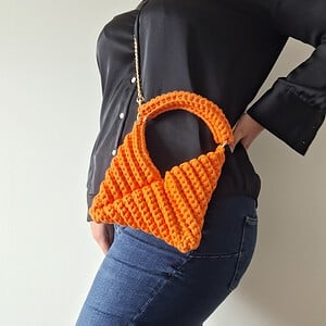 Gehaakte crossbody tas 'Oranje'