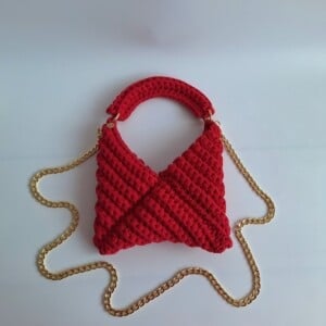 Gehaakte crossbody tas 'Rood'