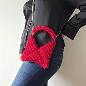 Gehaakte crossbody tas 'Rood'