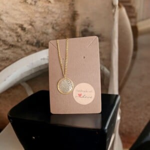 Vergulden goud Ketting met Ronde gouden takjesontwerp Hanger met goudlaagje 18 mm