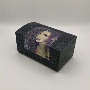 Handgedecoreerde houten sieradendoos ‘Mayflower’