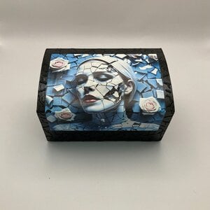 Handgedecoreerd kistje ‘Mosaic’ voor interieur of cadeau