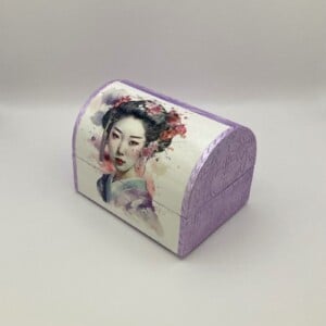 Handgedecoreerde houten sieradendoos ‘Whispers of Elegance’