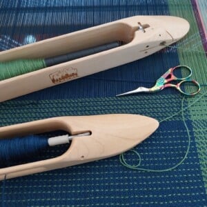 Handgeweven theedoeken met tartanmotief, blauw