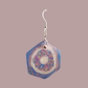 JuWen 4 Ketting Hanger of Oorbel Wit Blauw Paars Polymeer Klei Juweel