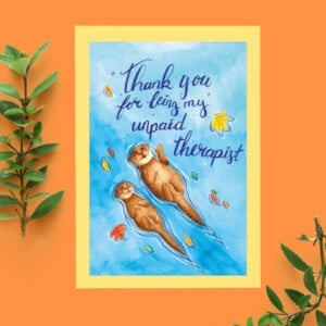 Kaart Thank you for being my unpaid therapist