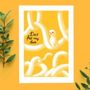 Kaart fret grappige tekst