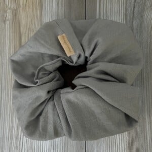 Katoenen scrunchie lichtgrijs