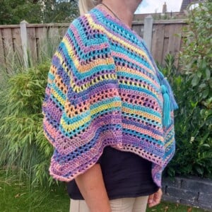 Poncho 'Candy Cane'