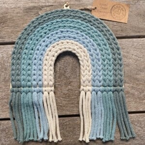 Regenboog wanddeco - blauw